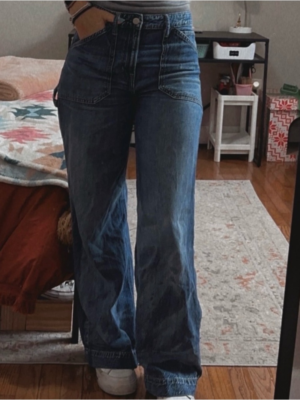 Lauren Ralph Lauren Bleach Out Wide Leg Jeans
